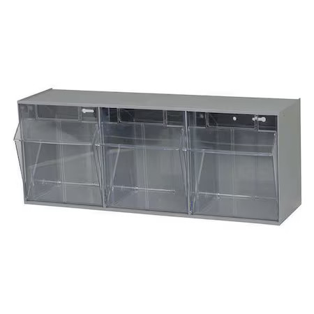 Quantum Storage Systems Qtb303gy Tip Out Bin Unit, 3 Tip Bins
