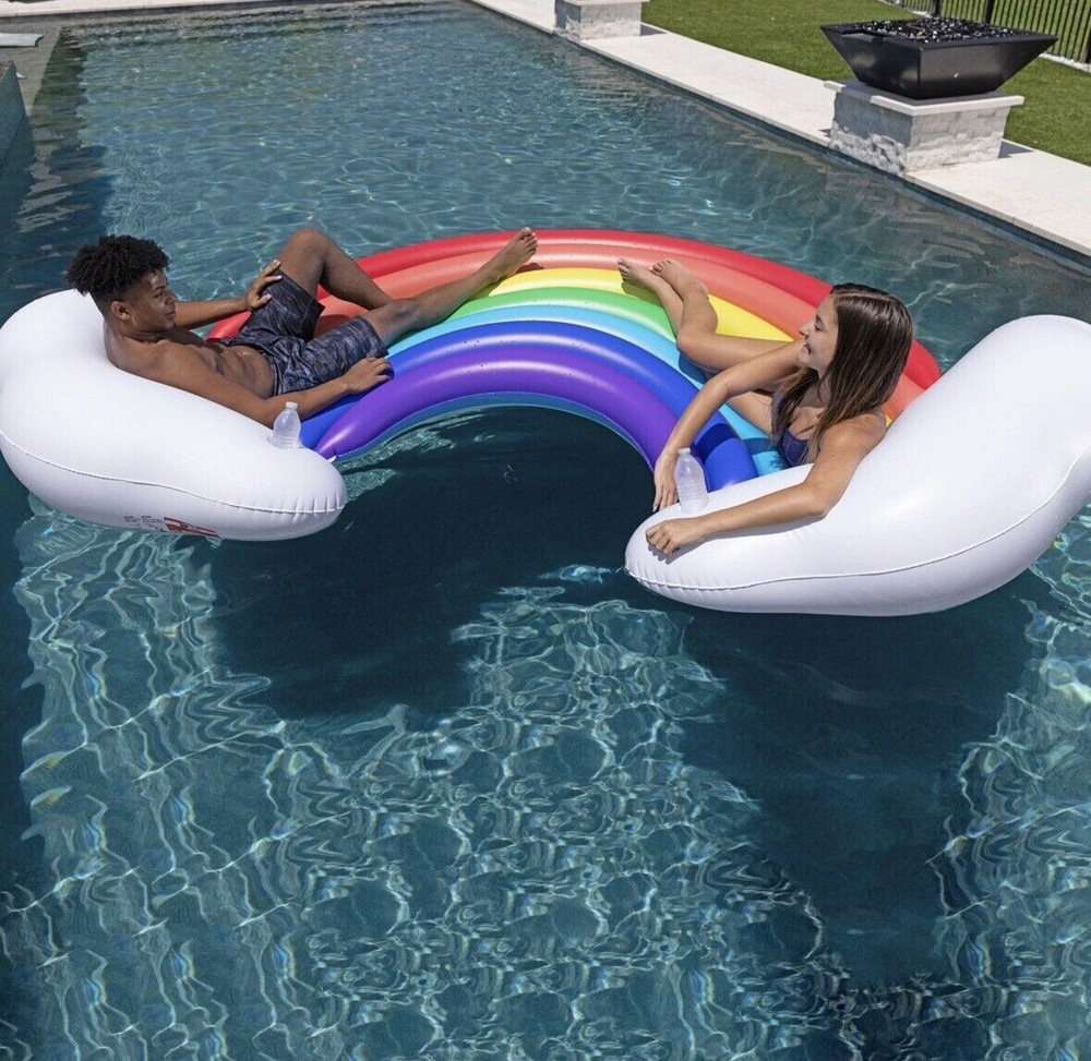 Member's Mark Two Person Rainbow Float Brand New