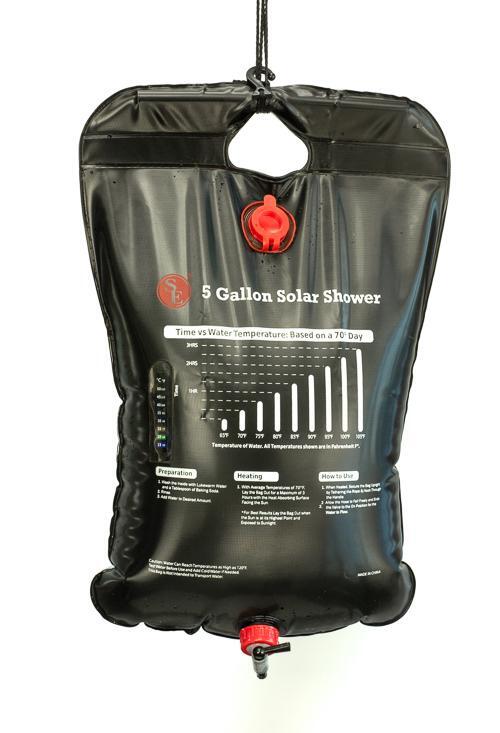 5 Gallon Solar Shower With Thermometer