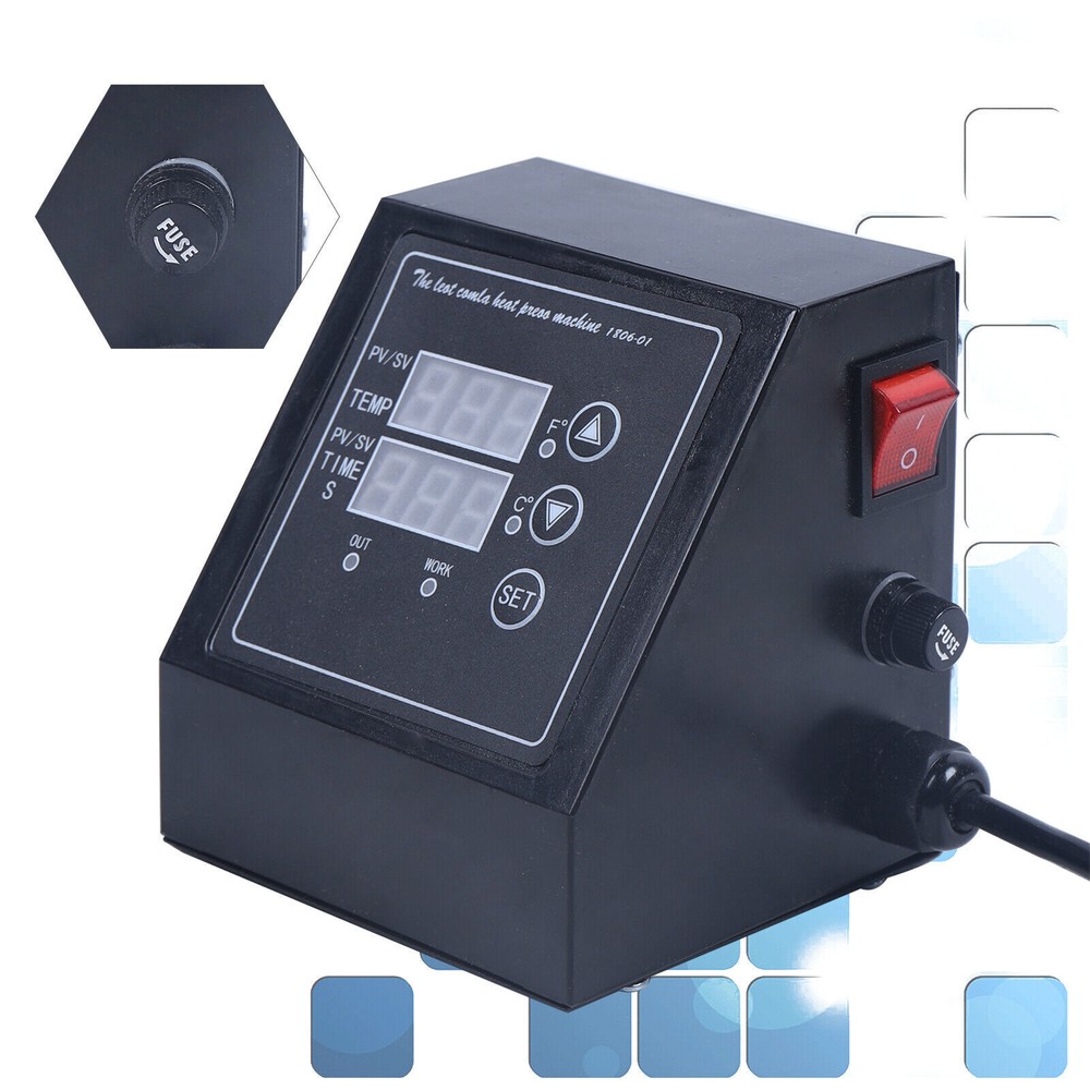 Heat Press Machine Dual Display Control Box with Adjustable Temperature