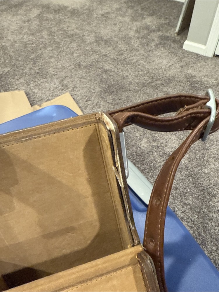 Vintage Polaroid Camera & Accessory Leather Carry Case