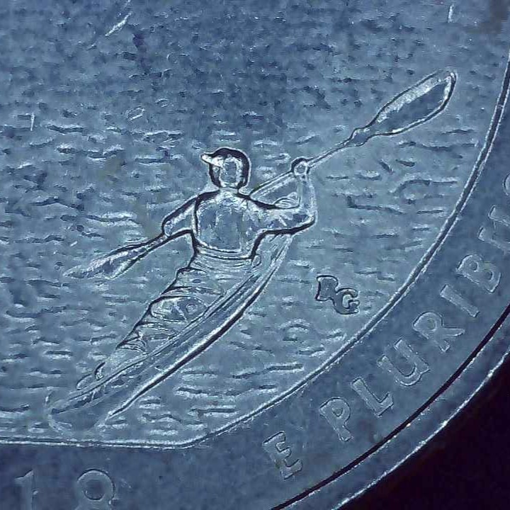 2018 P Quarter Apostle Island error die chip.