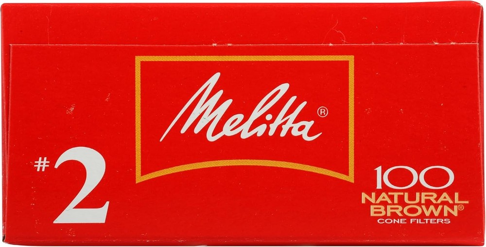Melitta #2 Cone Coffee Filters, Brown, 100ct