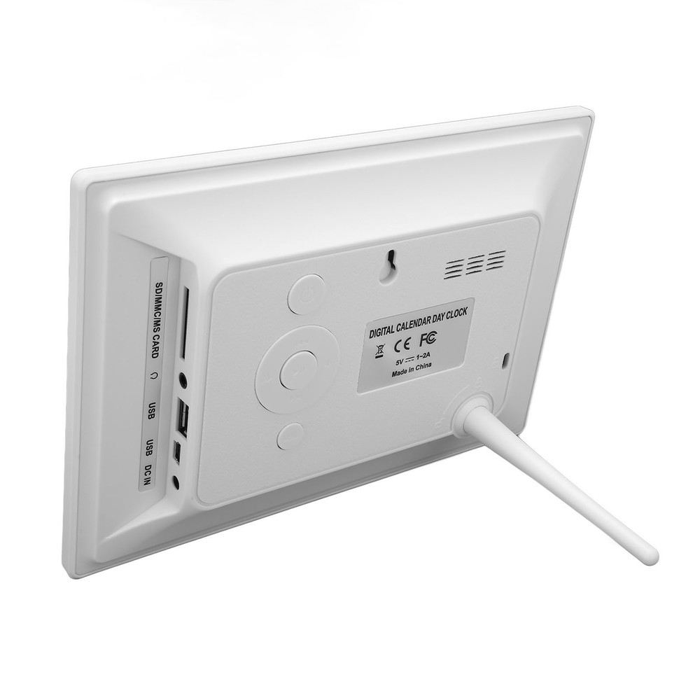 7in Digital Day Clock Auto Dimmable Non Abbreviated Electronic Day Clock For EU