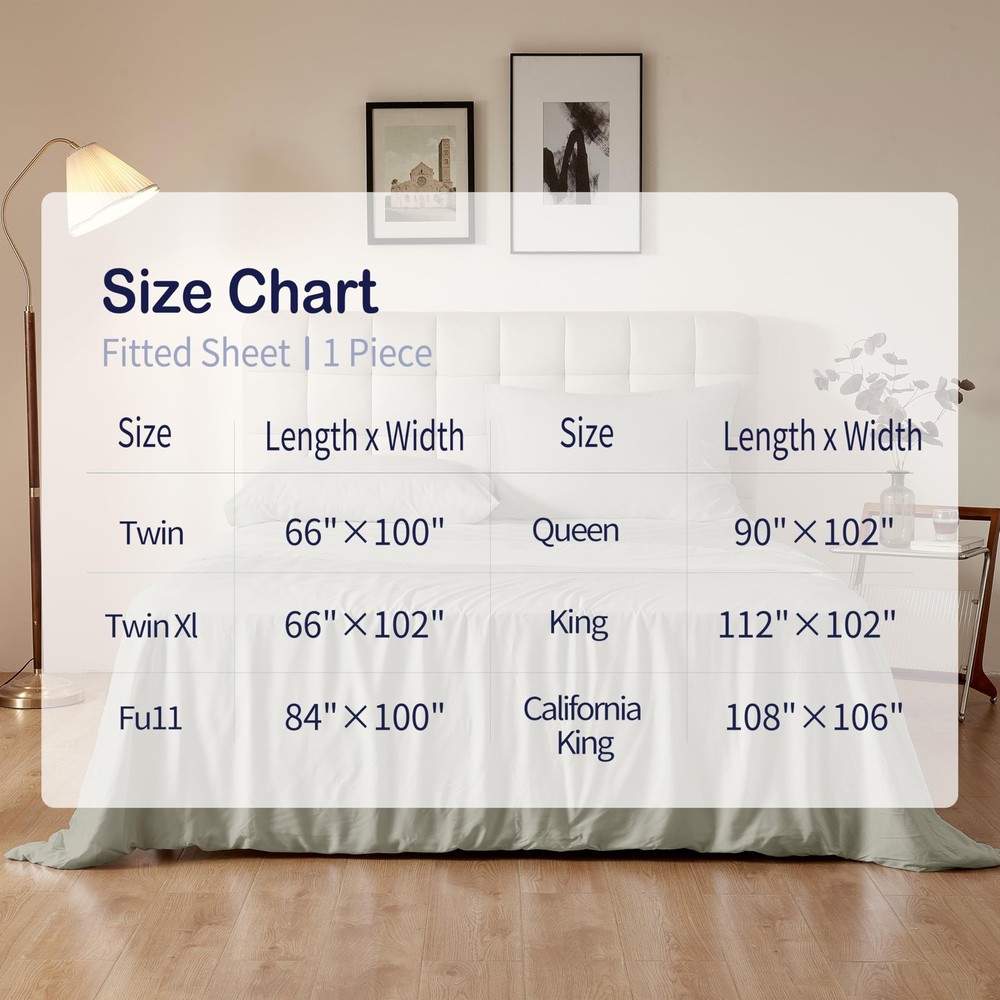 100% Viscose Derived from Bamboo Queen Size Flat Sheet Only – Luxury Soft, Co...