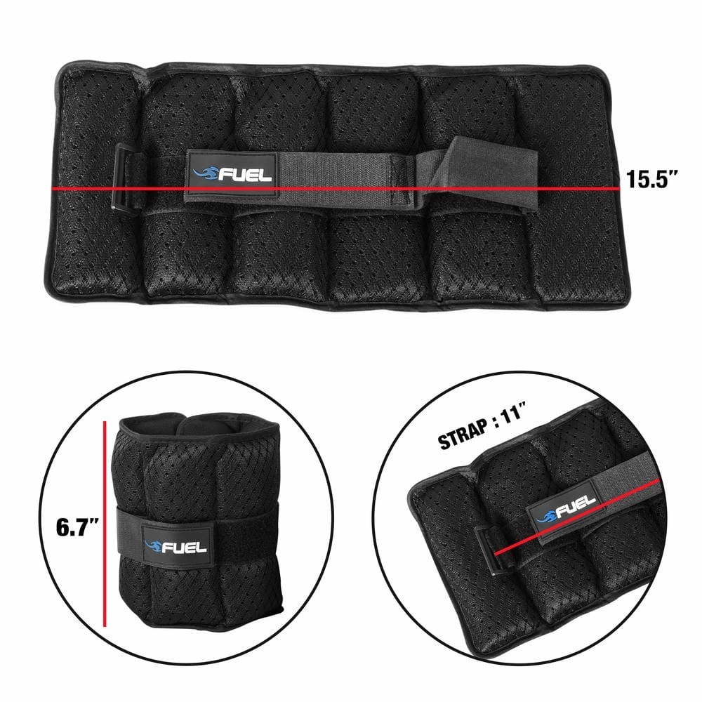 Adjustable 10lb Pair Wrist/Ankle Weights - Enhance Workout Stamina