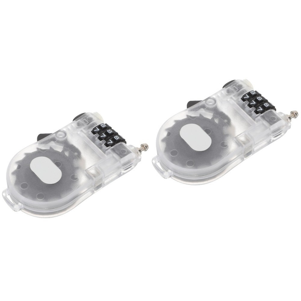 2 Pieces Combination Lock for Snowboard Anti Theft Handlebar Ski Cable