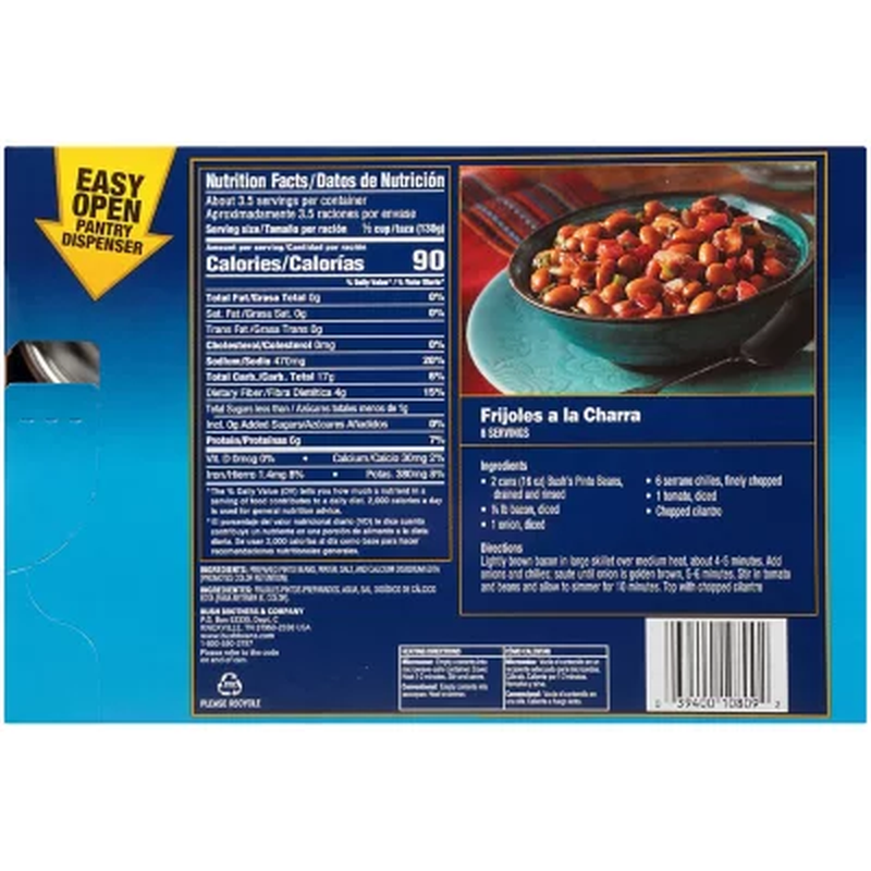 Bush's Pinto Beans, 16 oz. - 6 Pack - Nutritious & Savory