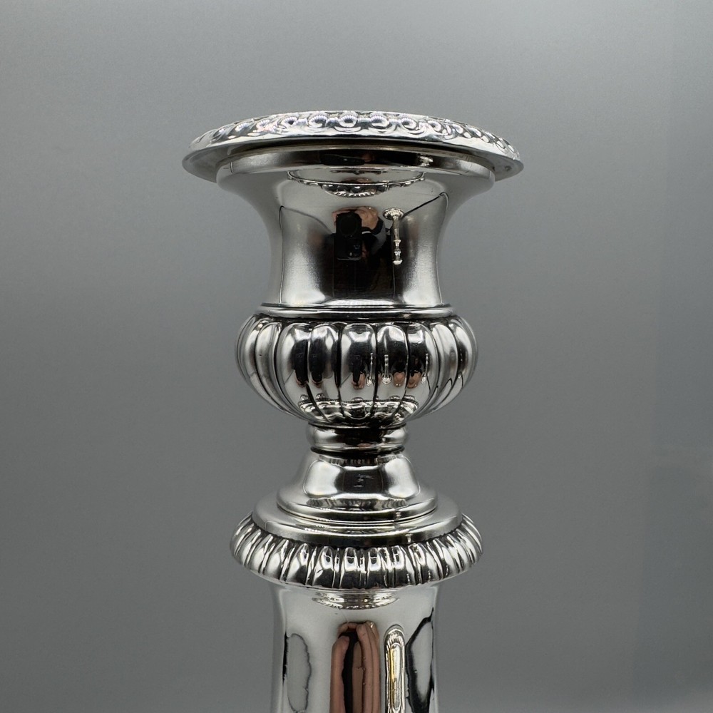 Rare Antique George III Telescopic Silver Candlesticks John & Thomas Settle 1817