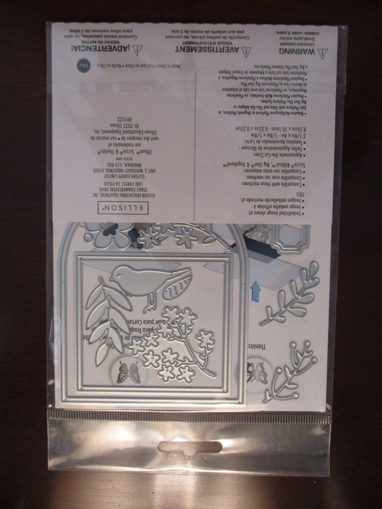 *Sizzix Brand 10 Thinlits Cutting Dies Bird/Flower Theme Cardmaking NIP (110)