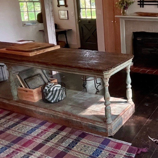 19th C. French Painted Draper’s Table