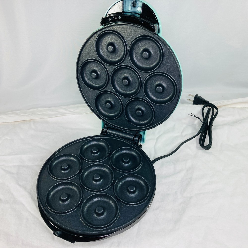 DASH Mini Donut Maker Machine w/ Non-stick Surface, Makes 7 Doughnuts - Aqua