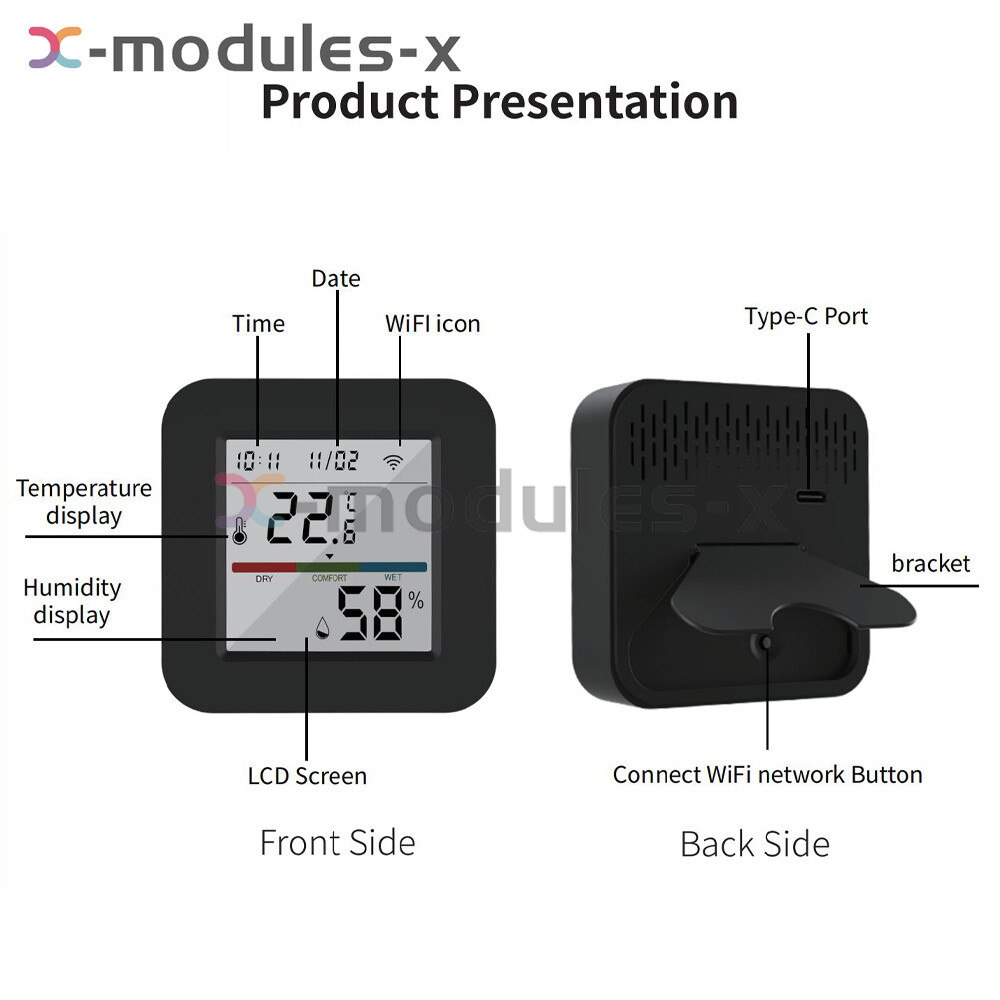 Tuya Smart WIFI Bluetooth Thermo-Hygrometer with IR Remote Controller Function
