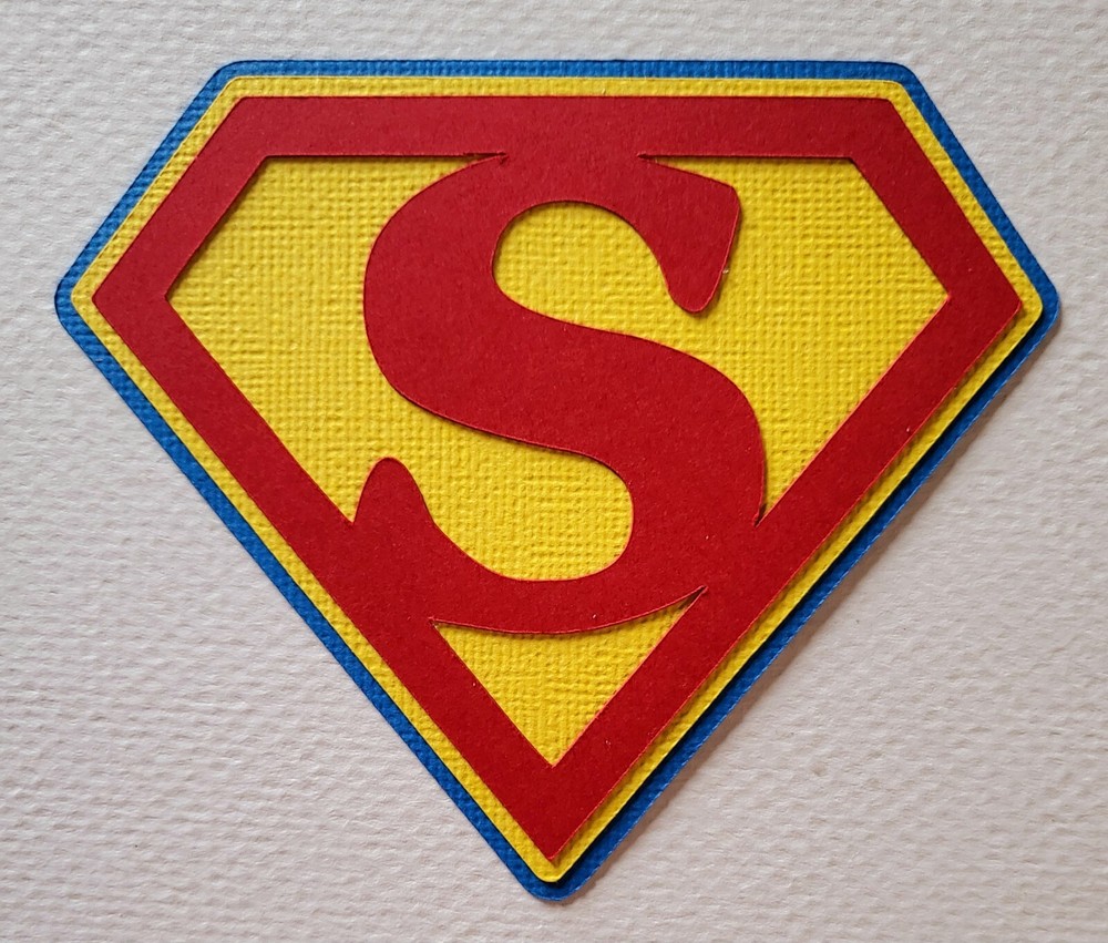 Superman Title. Scrapbook, Card making Paper Piecing