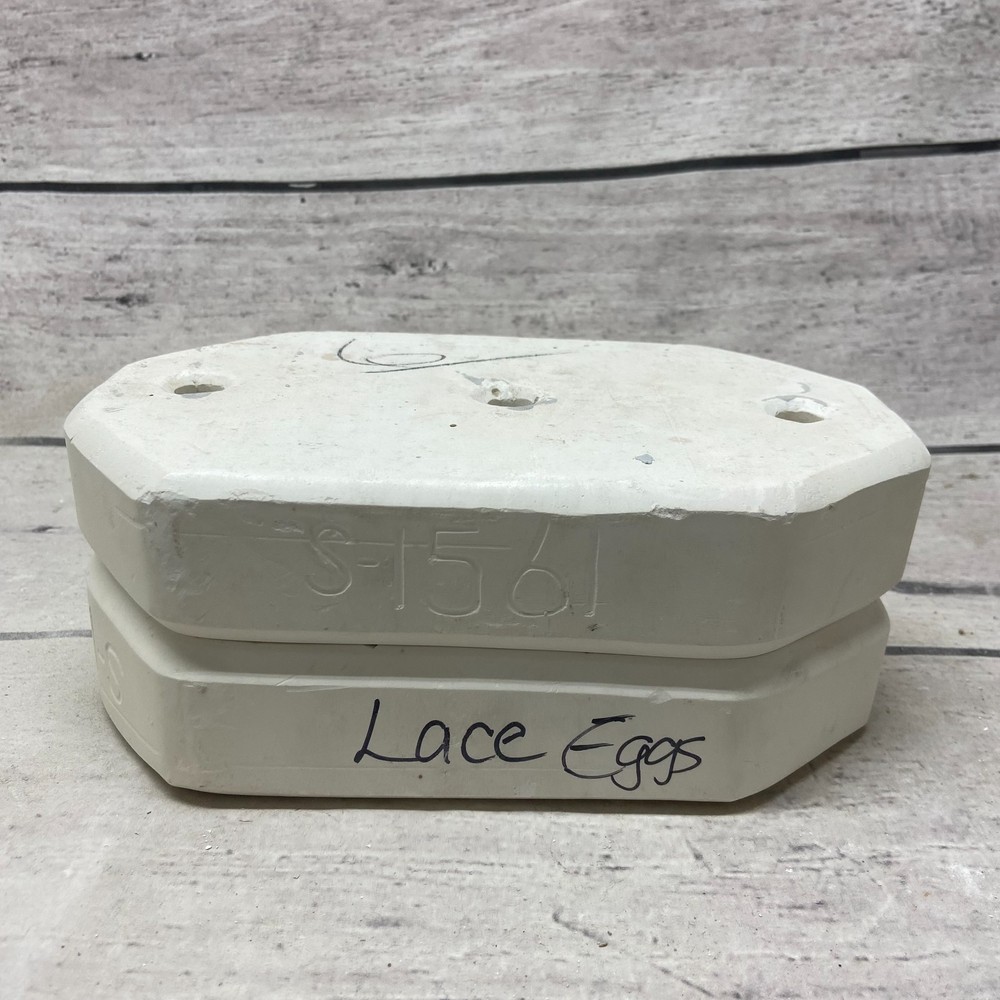 Scioto Ceramic Casting Mold 3 Lace Eggs #S-1561