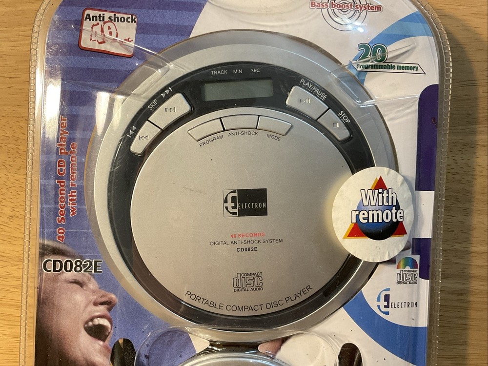 Electron Curtis CD082E Portable CD Player Compact Disc Player With Remote