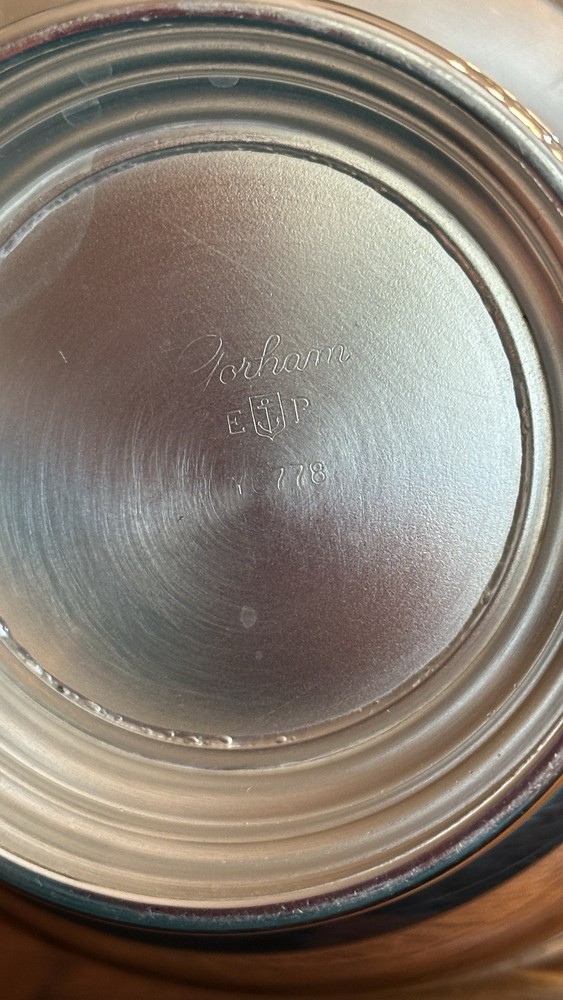Gorham Silverplate Bowl And 6 Godinger Silverplate Coasters