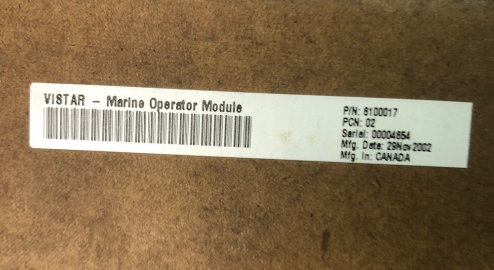 Vistar Marine Operator Module 6100017 Like New