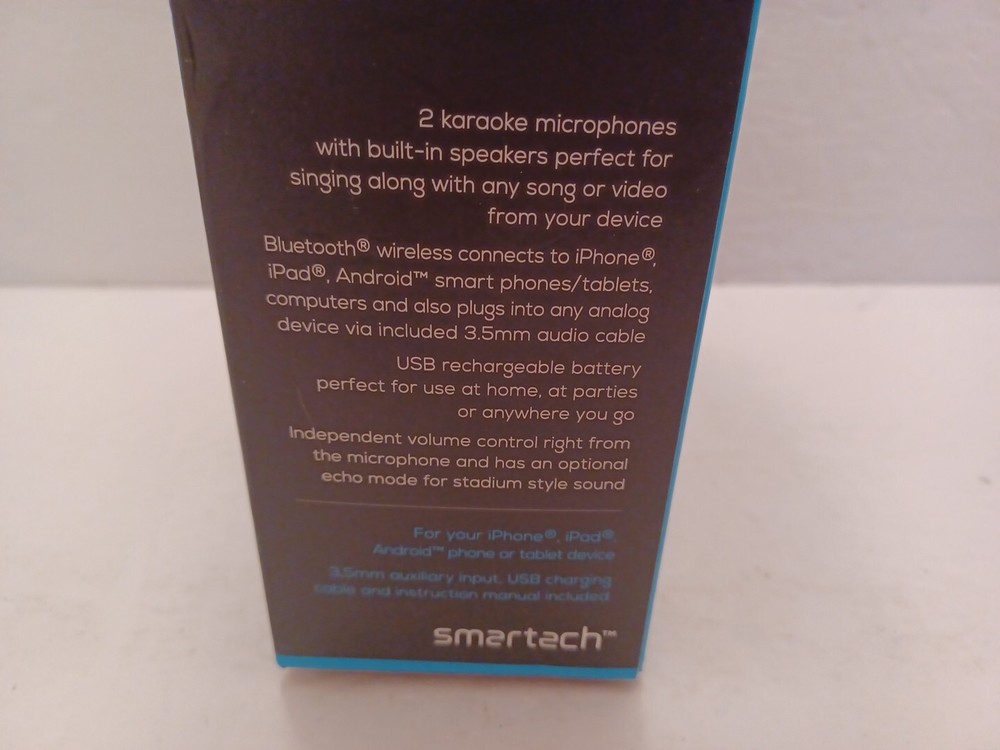 Bluetooth Wireless Karaoke 2-Pack Mic Set SMART TECH NIB FREE SHIPPING