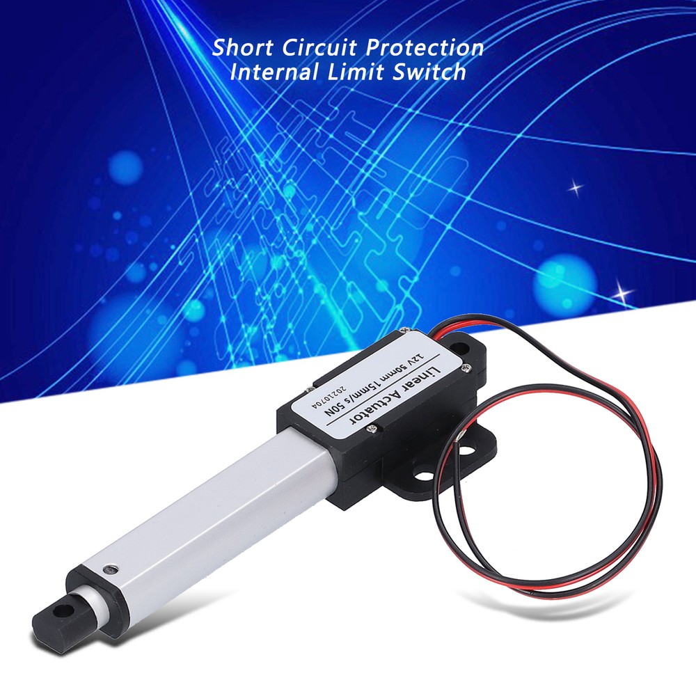 15mm/s-50N Linear Actuator 50mm 12VDC Internal Limit Switch Mini LinearActuator