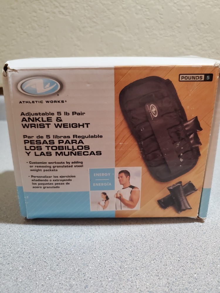 Weight Set Athletic Works 5lb Ankle & Wrist. Adjustable strap.
