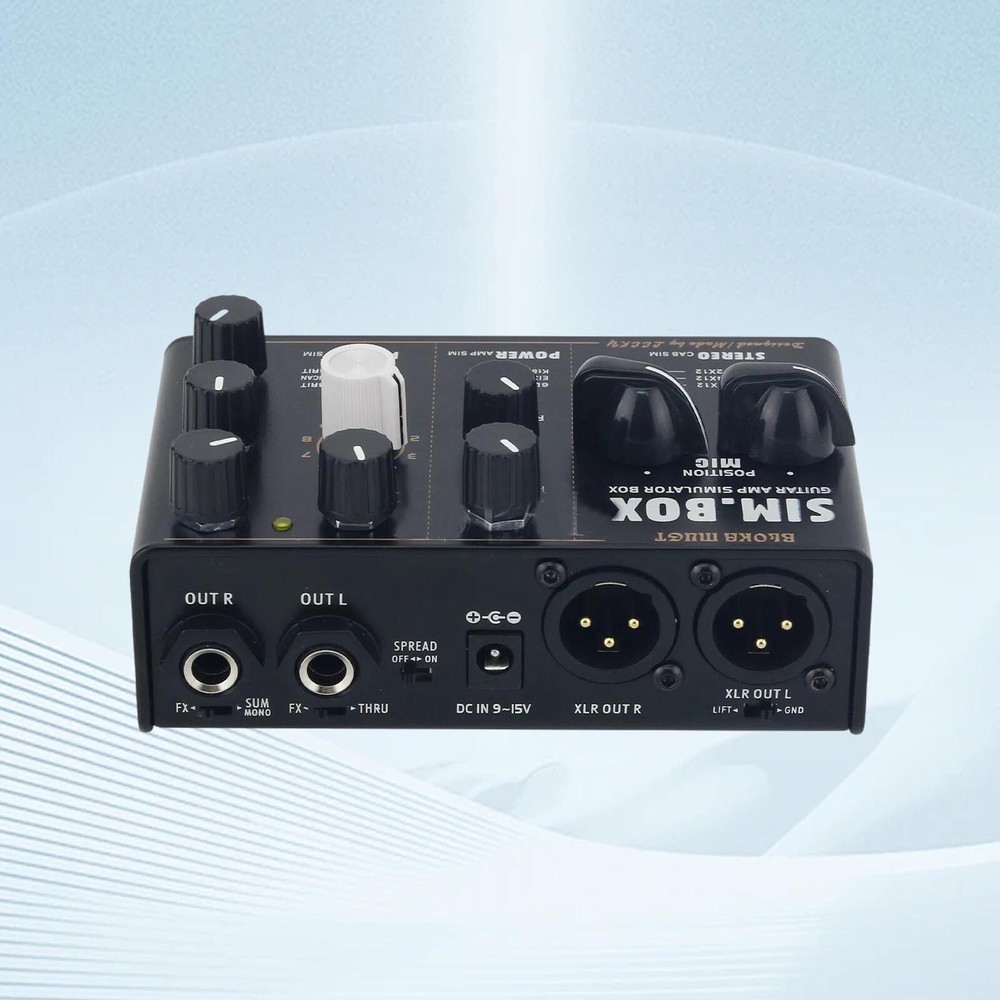 Black SIM BOX Electric Guitar Amp Simulator Box Cabinet Simulator Effect
