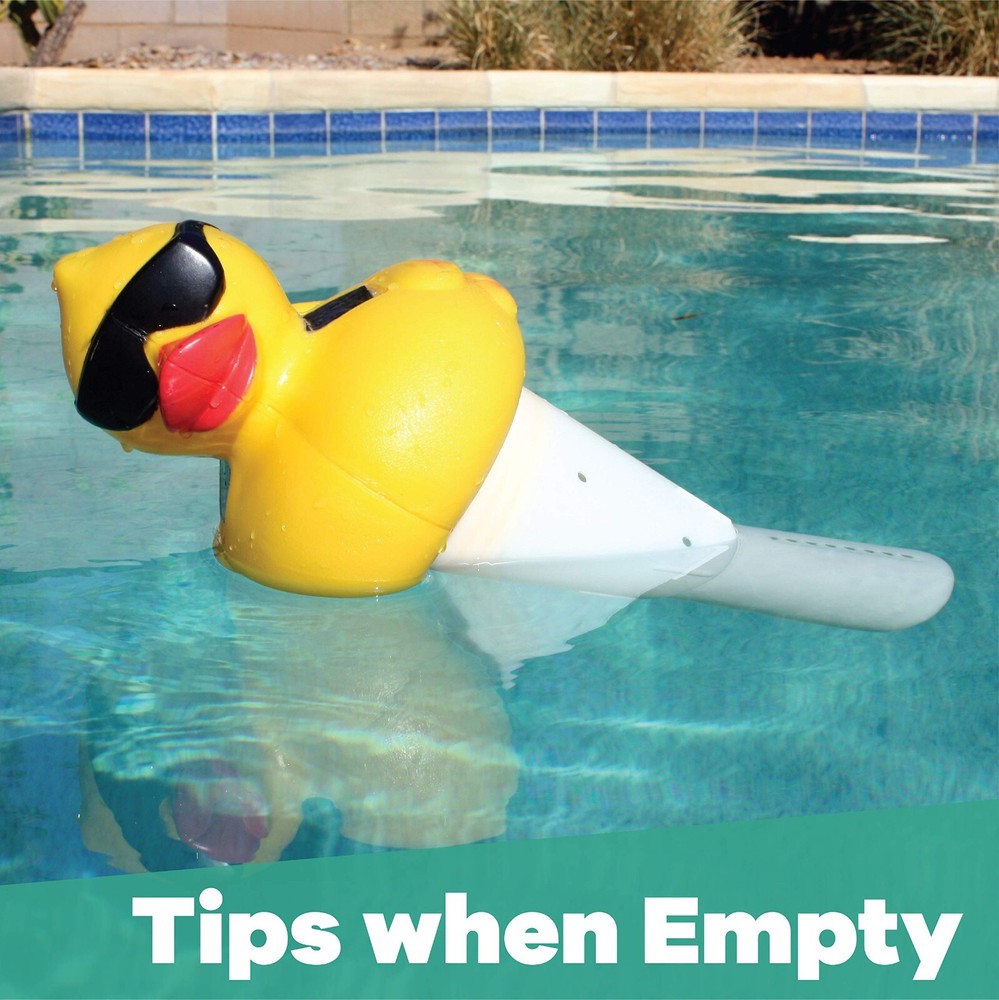 8002 GAME Derby Duck Solar Light Up Pool Chlorinator for 3" Tablets, Solar Panel