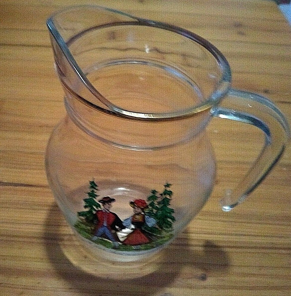 GERMAN BLACK FOREST CLEAR GLASS MINI PITCHER