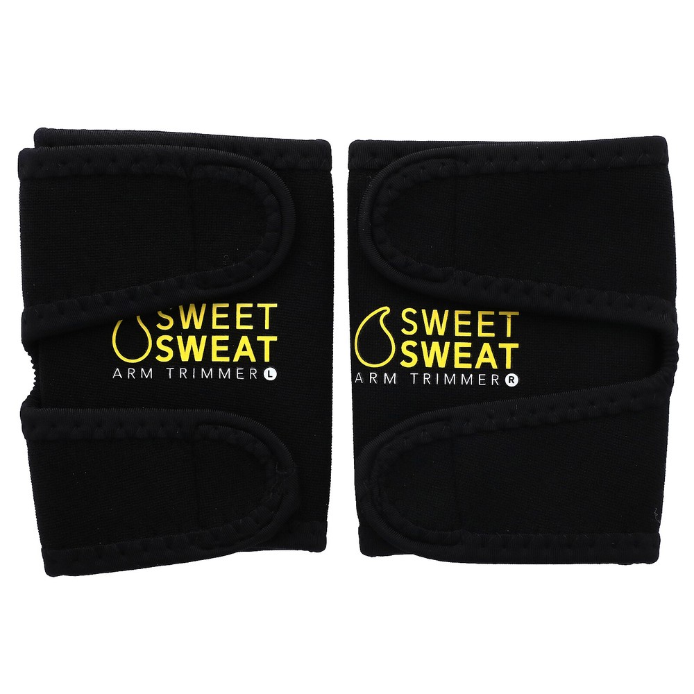 Sweet Sweat®, Arm Trimmers, Medium, Black & Yellow, 1 Pair