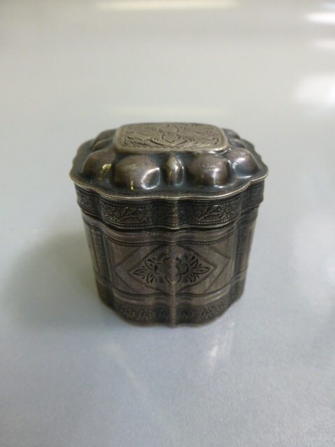 Dutch Antique 19th Century silver  Spice / Patch Box