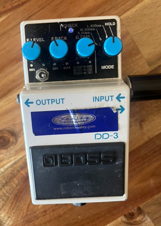 Boss DD-3 w/ Keeley Mod Delay Pedal Guitar