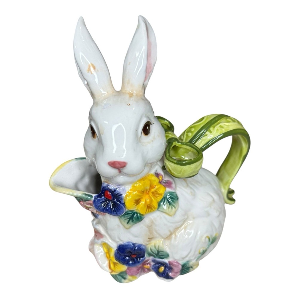 Corner Ruby Bunny Pitcher Creamer by The Bunny Collection - Easter Decor