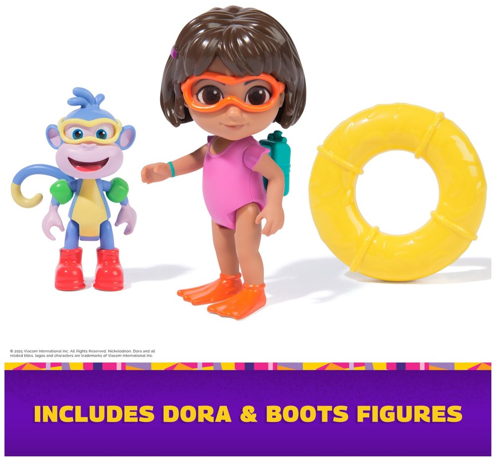 Dora, Splash-Splash Adventure Pack, with Dora & Boots Toy 1, Multicolor