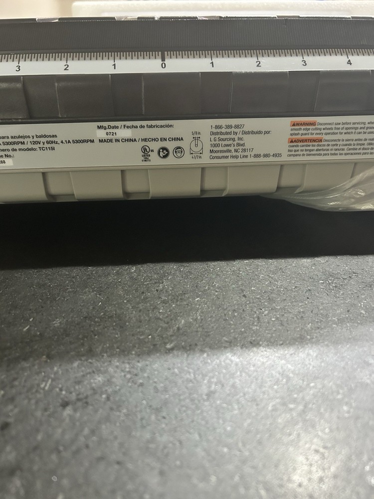 Project Source 4.5" Wet Tabletop Tile Saw, New In Box #1611547