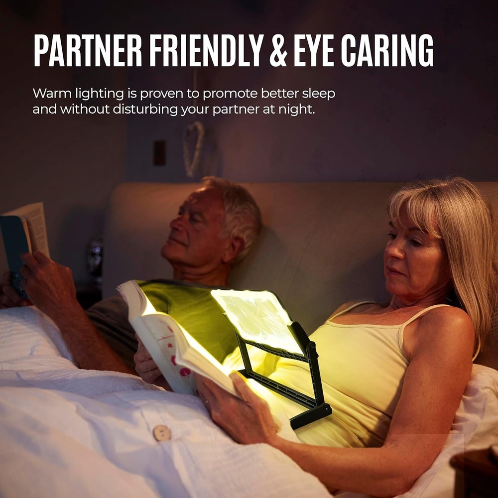 Large Anti-Glare LED Page Magnifier: Hands-Free & 3 Adjustable Light Modes