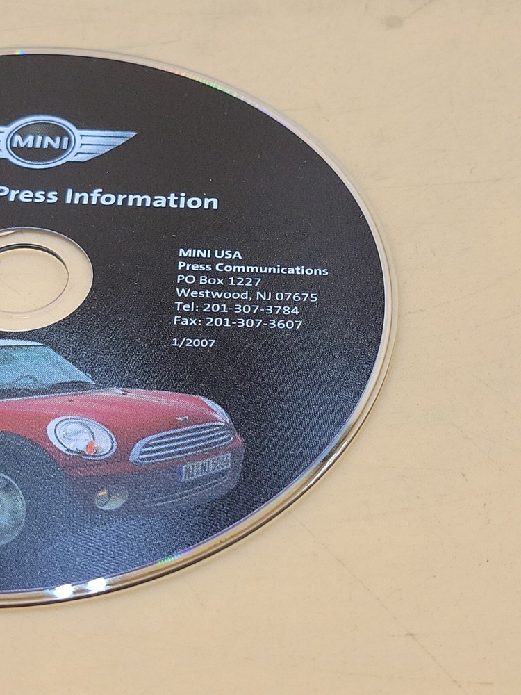 2007 MINICOOPER USA MEDIA PRESS INFORMATION RELEASE CONTENT CD ROM ONLY