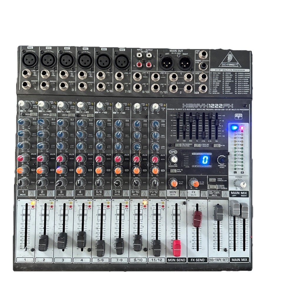 Behringer Xenyx1222FX Mixer. Powers On But Untested