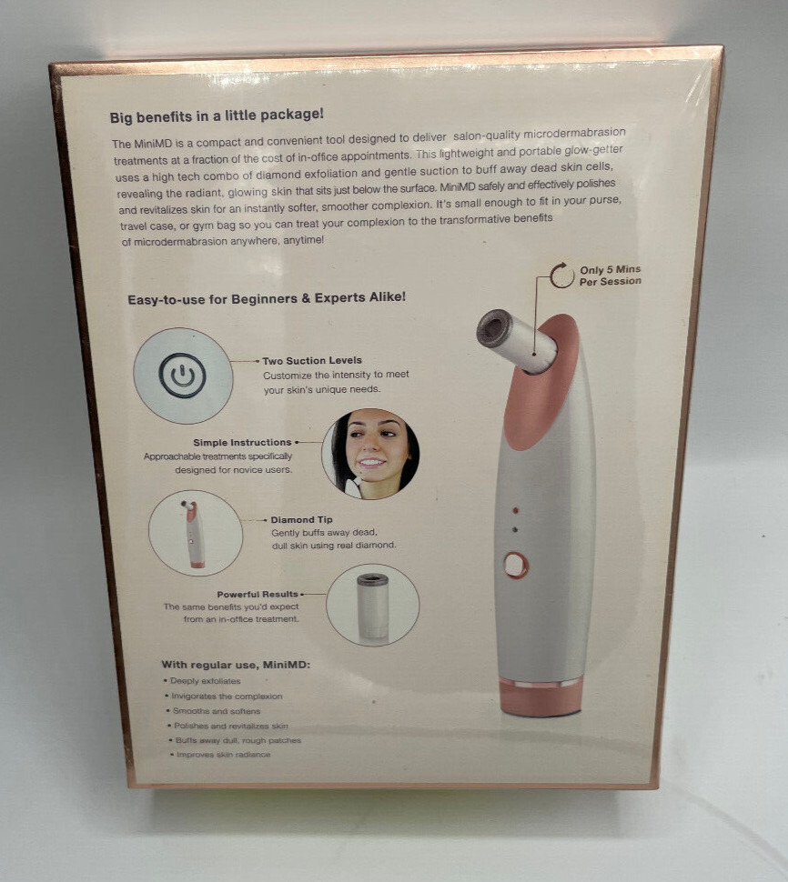 NEW SEALED - Trophy Skin MiniMD - Mini Handheld Microdermabrasion System