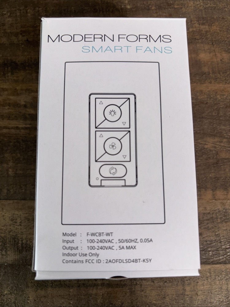 Modern Forms Bluetooth Wall Control for Smart Ceiling Fans White NEW!