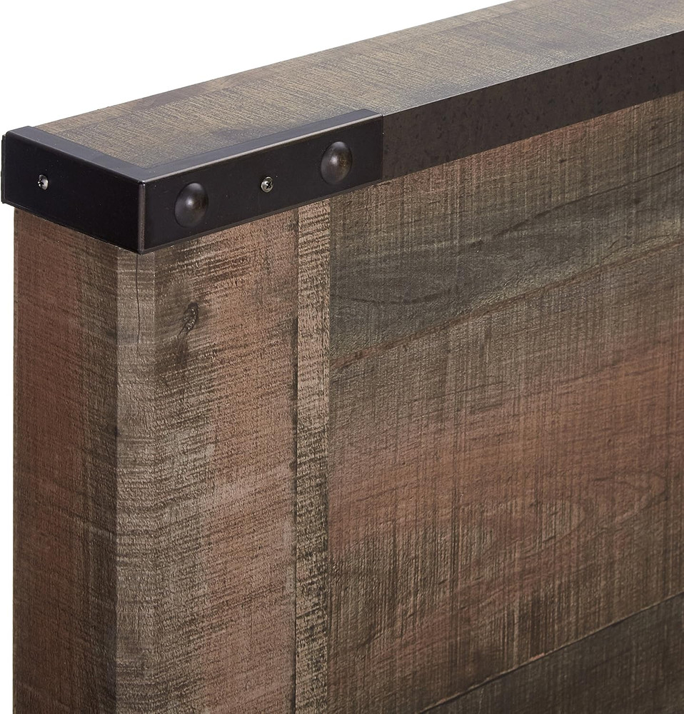 Warm Brown Rustic Queen Panel Headboard - Trinell Collection