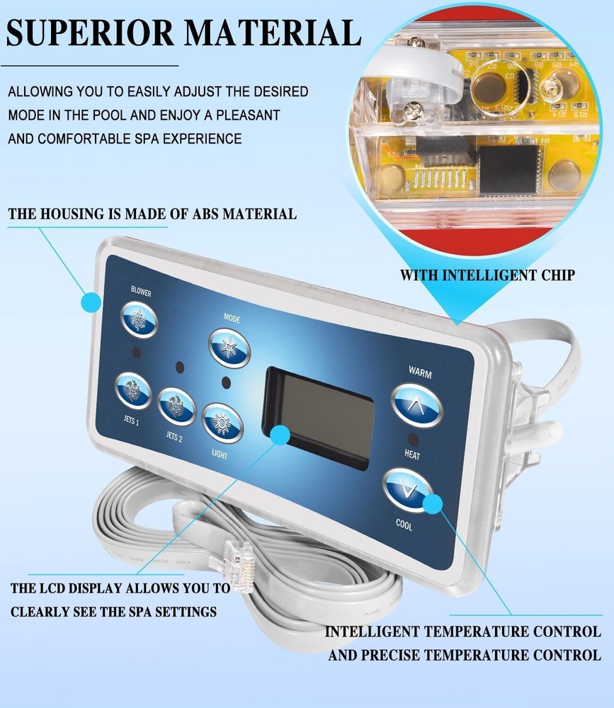 For Balboa 53189 VL701S Topside Control Panel with 7-Button VS510SZ Controllers
