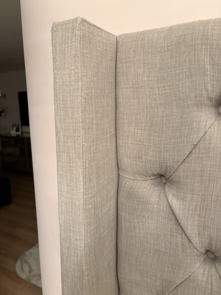 Queen Tufted Headboard - Monroe II - Gray