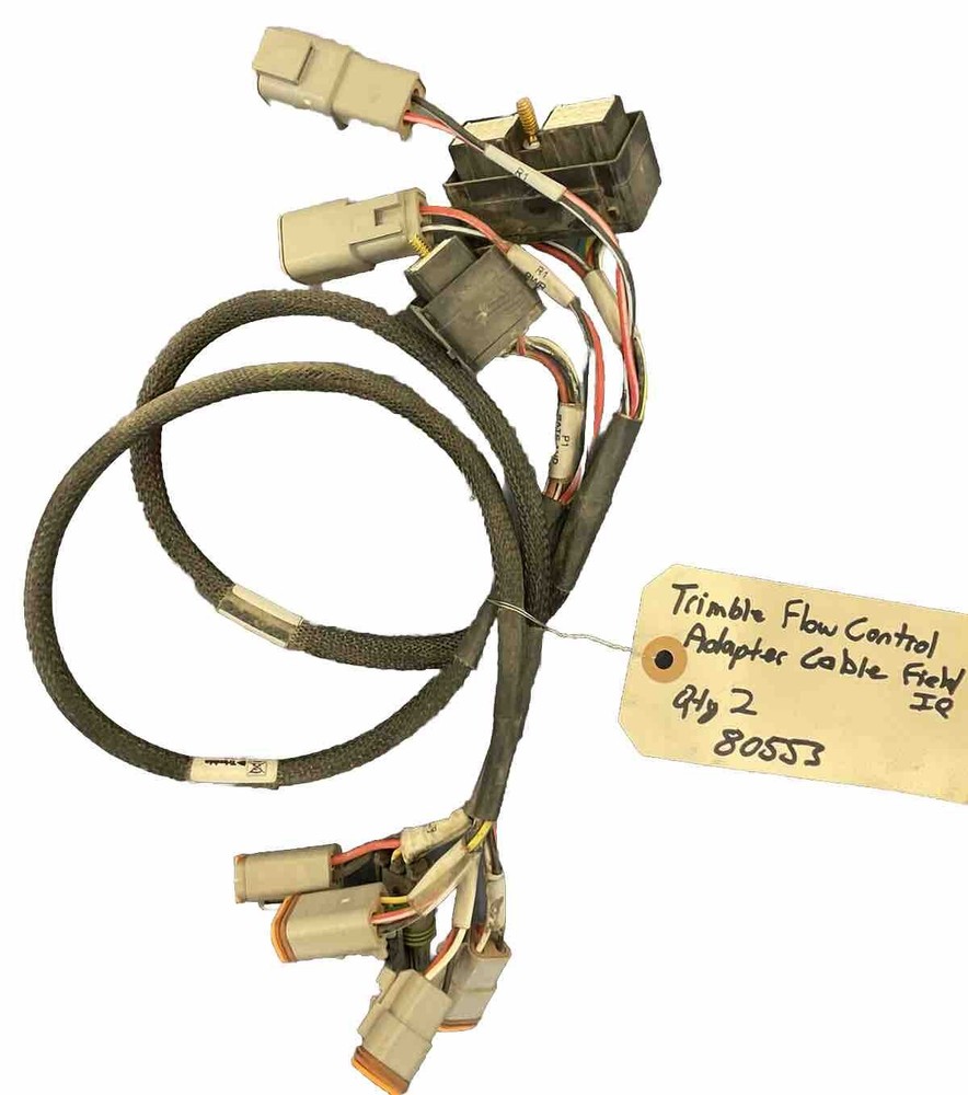 (2) Trimble Flow Control Adapter Cables Field IQ (80553)