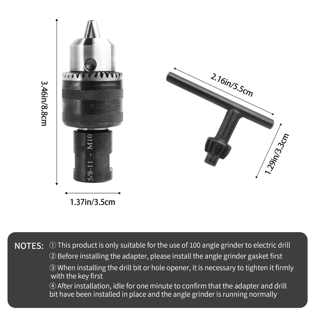 5/8-11 Angle grinding machine special conversion chuck, 1.5-10mm diameter met...