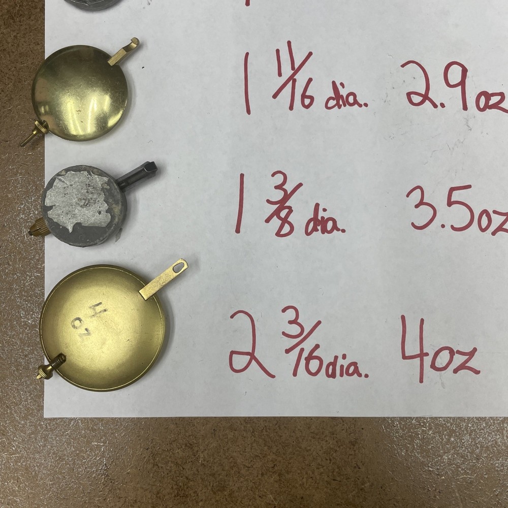 10 PENDULUM BOBS, Seth Thomas,Ingraham,Ansonia, Sessions,Gilbert 6