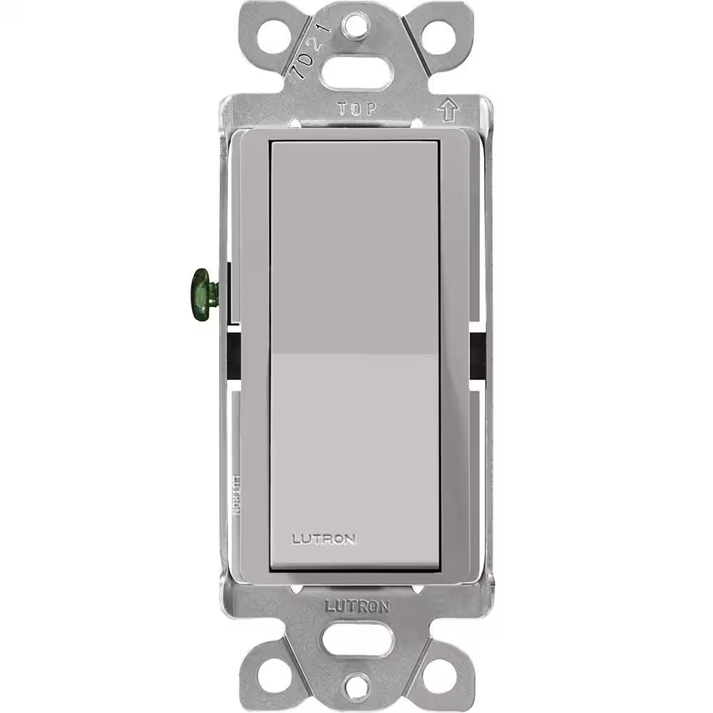 Claro On/Off Switch, 15 Amp/Single Pole, Gray (CA-1PS-GR)