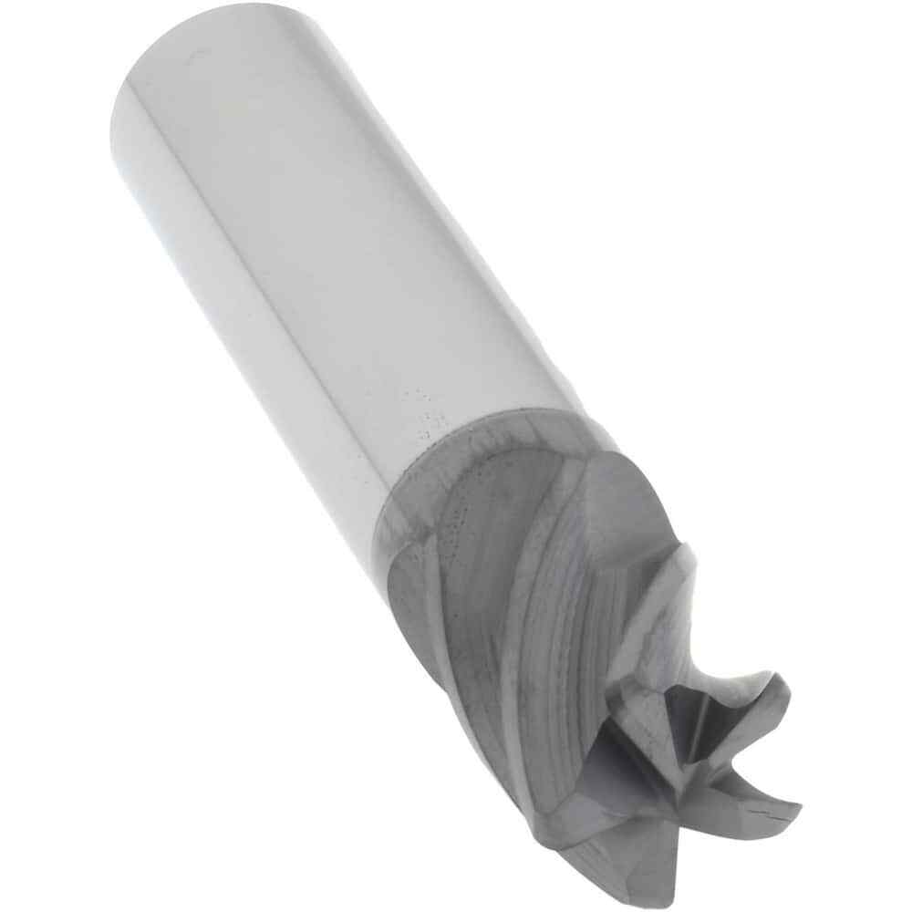 Accupro 5/8" Diam 5 Flute Single End Solid Carbide 0.06" Corner Radius End Mi...