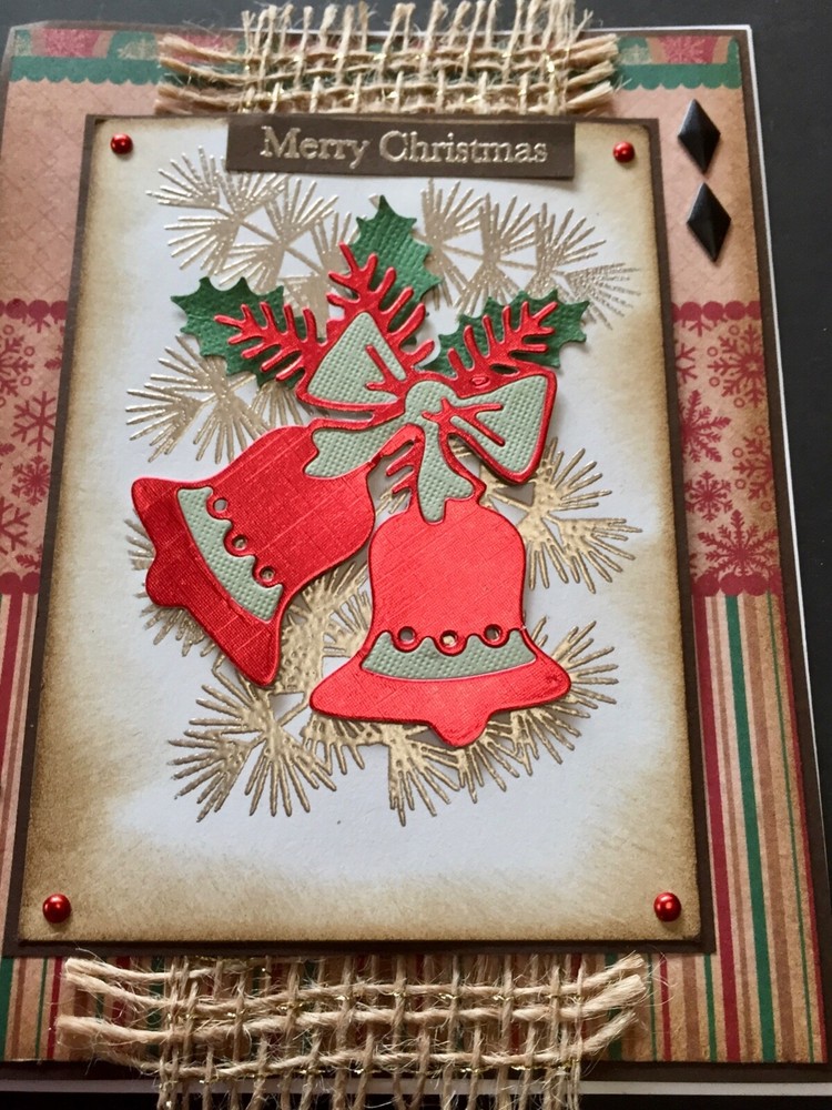 CHRISTMAS - Foil bells - handmade card By DEE