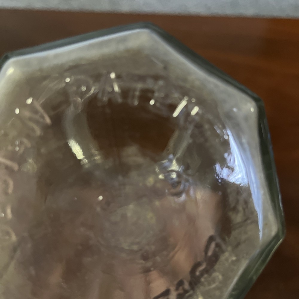 Vintage Quart 8 Panel Design Patent No 87167