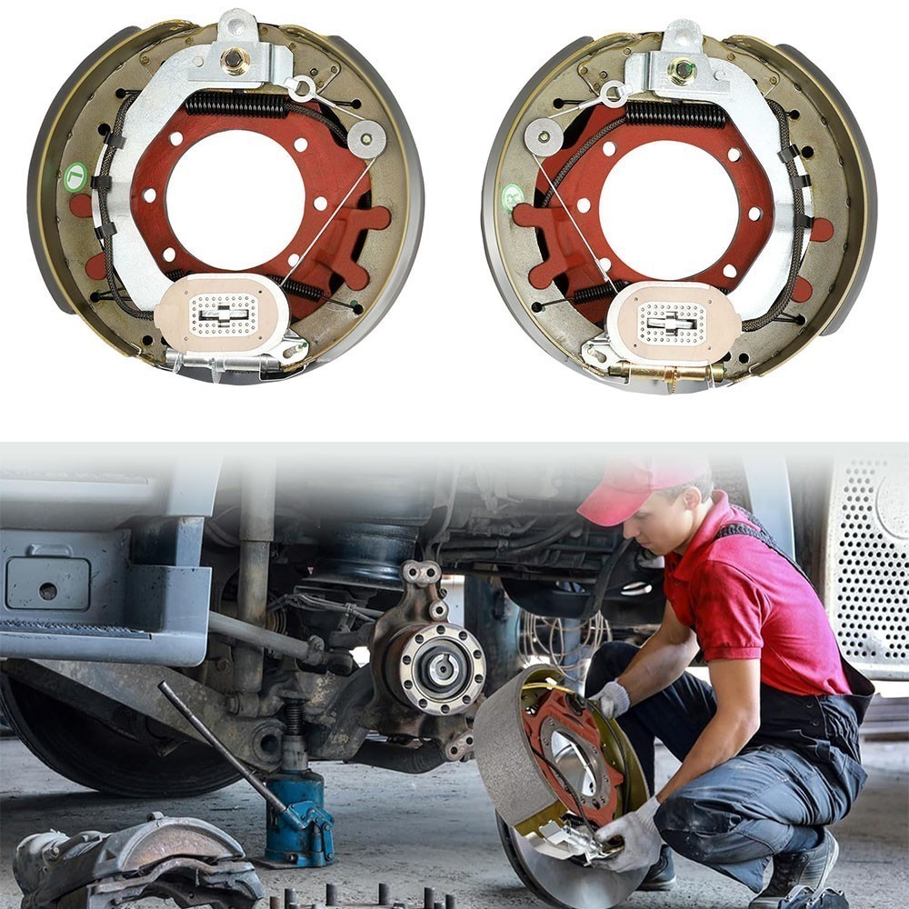 2pcs 12-1/4x4" 10K HD Electric Backing Plate 10000 Trailer Brake Fits Dexter US